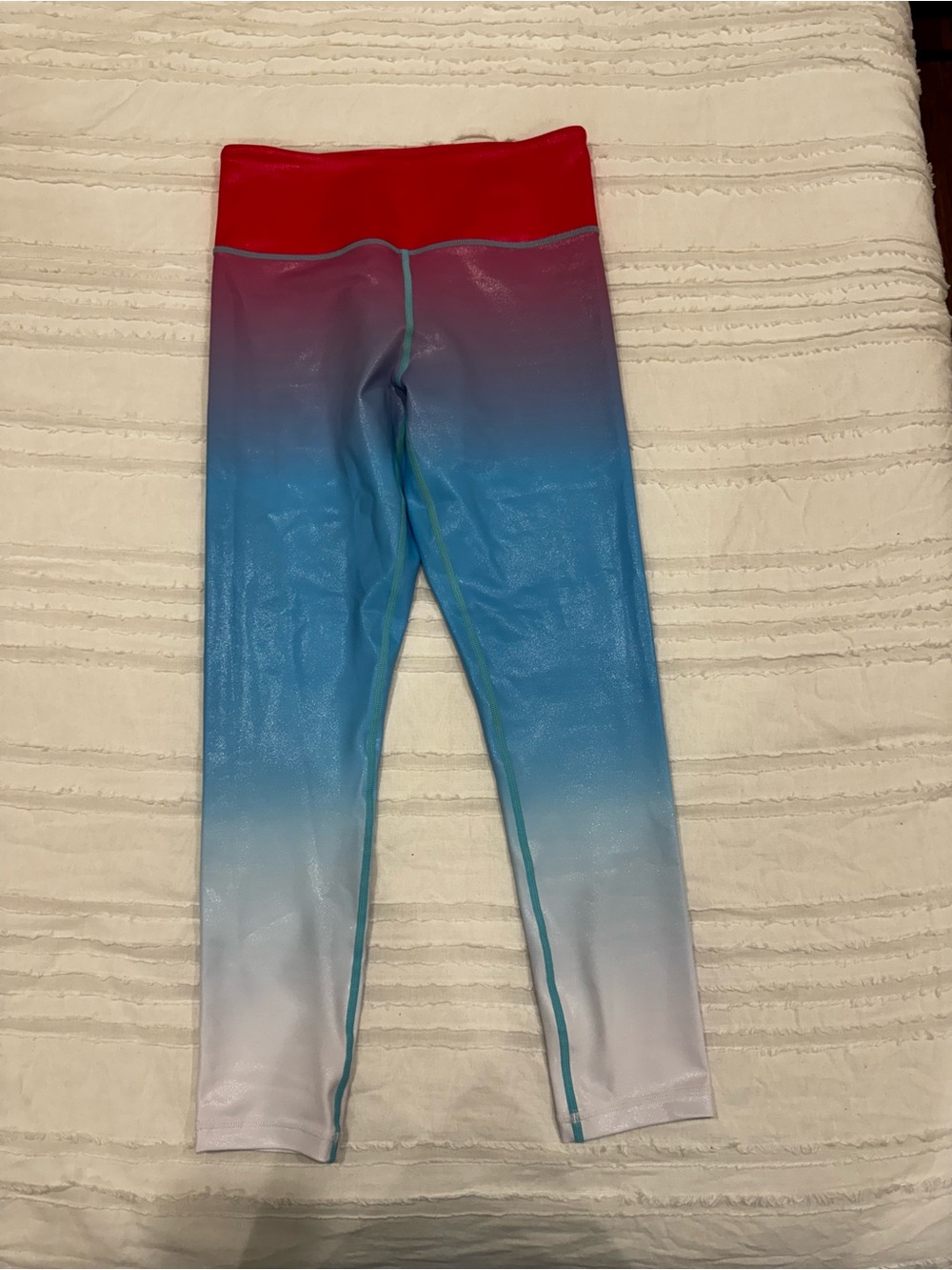 ZYIA Ombre Leggings - Red, Blue & White